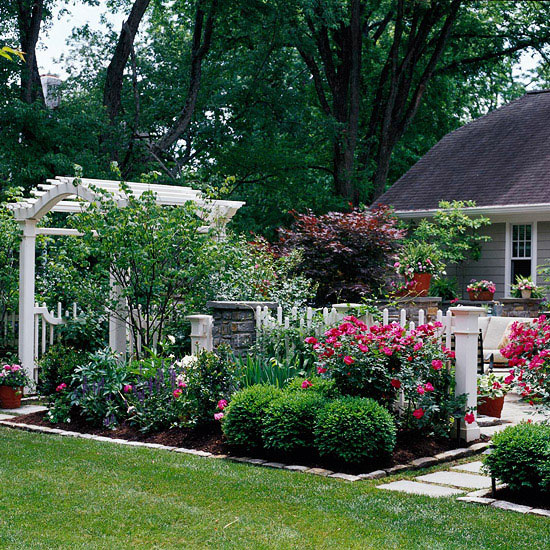 Colorful Front Entry Garden Plan - Garden Ideas & Outdoor Decor